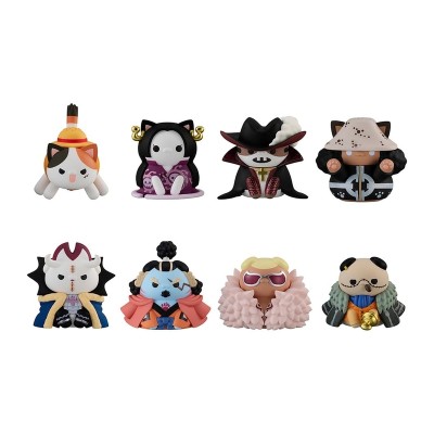 ONE PIECE - Mega Cat Project Nyan Piece Nyan! Luffy & the Seven Warlords of the Sea Mini Figures - 1 single Blind Box 3 cm