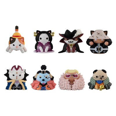 ONE PIECE - Mega Cat Project Nyan Piece Nyan! Luffy & the Seven Warlords of the Sea Mini Figures - 1 single Blind Box 3 cm