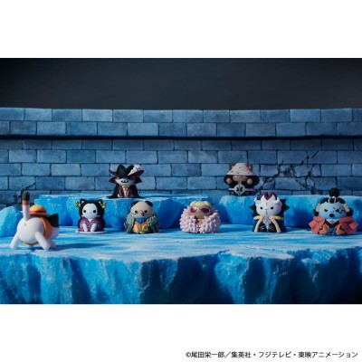 ONE PIECE - Mega Cat Project Nyan Piece Nyan! Luffy & the Seven Warlords of the Sea Mini Figures - 1 single Blind Box 3 cm