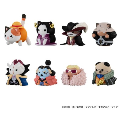 ONE PIECE - Mega Cat Project Nyan Piece Nyan! Luffy & the Seven Warlords of the Sea Mini Figures - 1 single Blind Box 3 cm