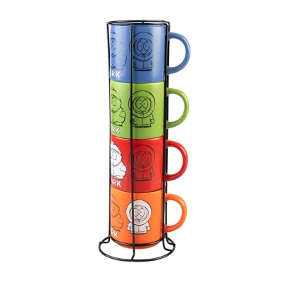 SOUTH PARK - Set of 4 mugs 300 ml with stand