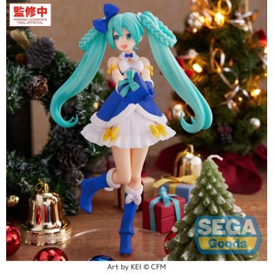 CHARACTER VOCAL SERIES 01 - Hatsune Miku Sapphire Christmas Ver. High Premium Sega PVC Figure 21 cm