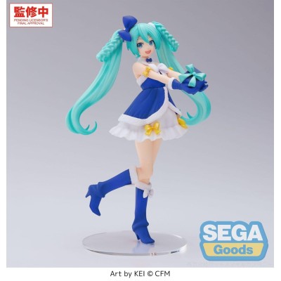 CHARACTER VOCAL SERIES 01 - Hatsune Miku Sapphire Christmas Ver. High Premium Sega PVC Figure 21 cm