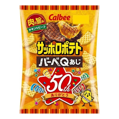 Sapporo potato BBQ - Japanese potato snack with BBQ flavour 72G