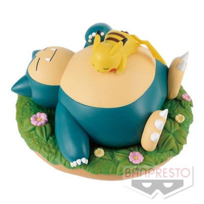 POKEMON - Pikachu & Snorlax Sleeping ver. Banpresto PVC Figure 14 cm