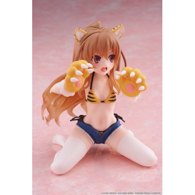 TORADORA! - Taiga Aisaka Tiger Costume Swimwear Ver. Desktop Cute Taito PVC Figure 13 cm