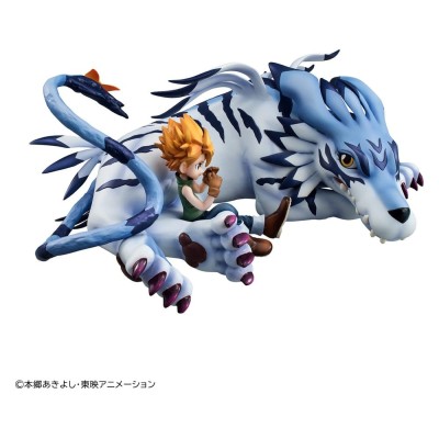DIGIMON ADVENTURE - Garurumon & Ishida Yamato (Repeat) G.E.M. Series Megahouse PVC Figure 25 cm
