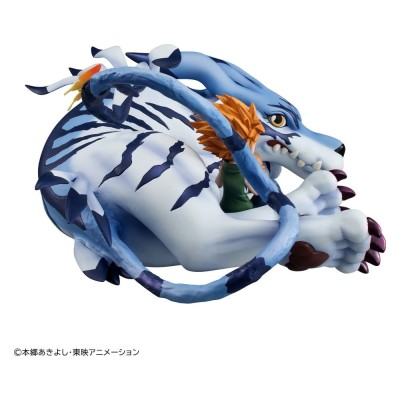 DIGIMON ADVENTURE - Garurumon & Ishida Yamato (Repeat) G.E.M. Series Megahouse PVC Figure 25 cm