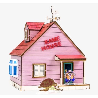DRAGON BALL - Kame House Wood Construction Craft Set with Acrylic Figures 25 cm