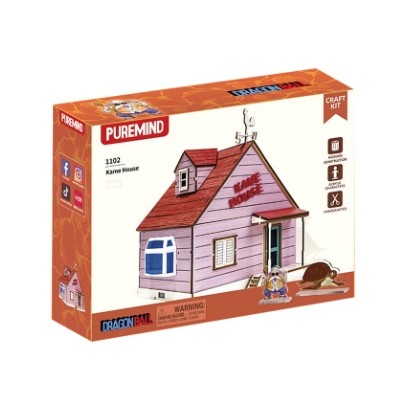 DRAGON BALL - Kame House Wood Construction Craft Set with Acrylic Figures 25 cm