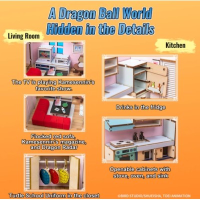 DRAGON BALL - Kame House Wood Construction Craft Set with Acrylic Figures 25 cm
