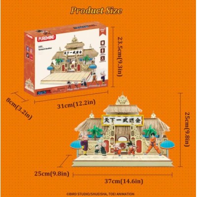 DRAGON BALL - Tenkaichi Budokai Wood Construction Craft Set with Acrylic Figures 25 cm