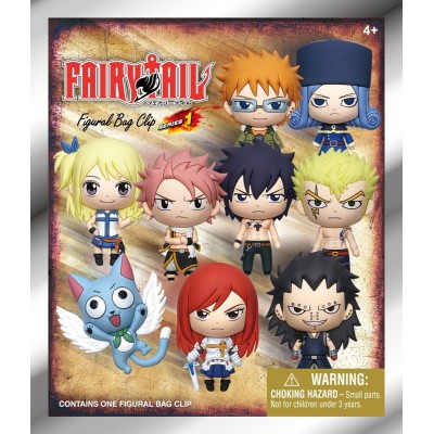 FAIRY TAIL - 3D Foam Bag Clips Serie 1 (1 clip casuale)