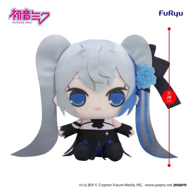 HATSUNE MIKU - Kyurumaru Big Blue Rose Furyu Plush Figure 28 cm
