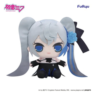 HATSUNE MIKU - Kyurumaru Big Blue Rose Furyu Plush Figure 28 cm