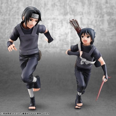 NARUTO SHIPPUDEN - Itachi Uchiha & Sasuke (Repeat) G.E.M. Series 2-Pack Megahouse PVC Figure 15 cm