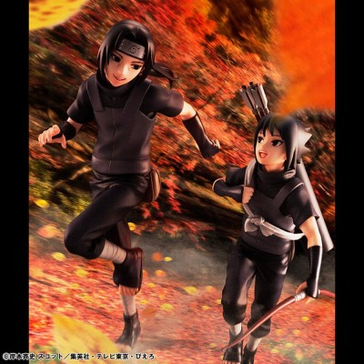 NARUTO SHIPPUDEN - Itachi Uchiha & Sasuke (Repeat) G.E.M. Series 2-Pack Megahouse PVC Figure 15 cm