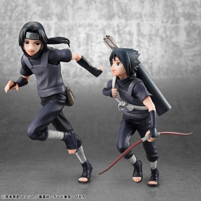 NARUTO SHIPPUDEN - Itachi Uchiha & Sasuke (Repeat) G.E.M. Series 2-Pack Megahouse PVC Figure 15 cm