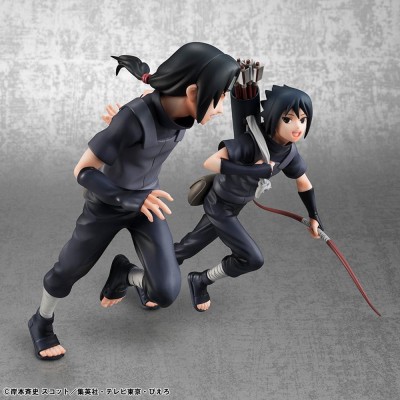 NARUTO SHIPPUDEN - Itachi Uchiha & Sasuke (Repeat) G.E.M. Series 2-Pack Megahouse PVC Figure 15 cm