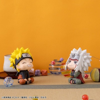NARUTO SHIPPUDEN - Naruto Uzumaki Smile Ver. & Jiraiya (with gift) Look Up 2-Pack Megahouse PVC Figures 11 cm
