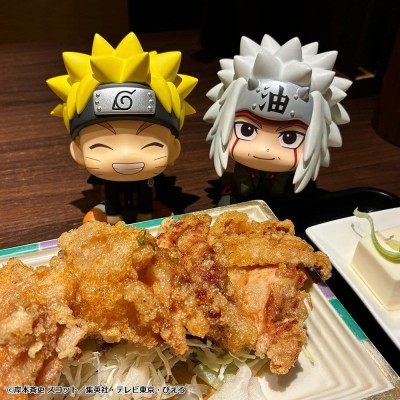NARUTO SHIPPUDEN - Naruto Uzumaki Smile Ver. & Jiraiya (with gift) Look Up 2-Pack Megahouse PVC Figures 11 cm