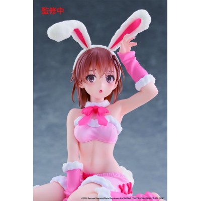 A CERTAIN SCIENTIFIC RAILGUN - Mikoto Misaka (Fluffy Bunny Ver.) Moflock Taito PVC Figure 13 cm