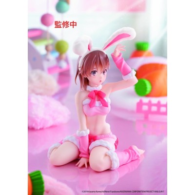 A CERTAIN SCIENTIFIC RAILGUN - Mikoto Misaka (Fluffy Bunny Ver.) Moflock Taito PVC Figure 13 cm