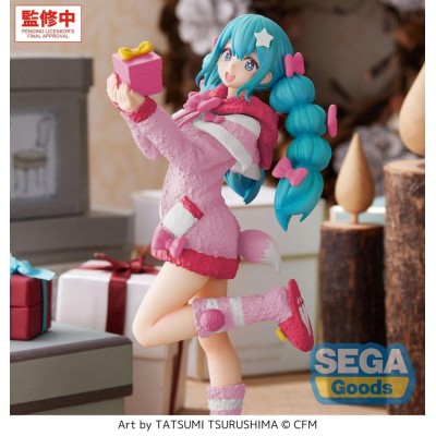 HATSUNE MIKU - Hatsune Miku Mokomoko Christmas Ver. High Premium Figure Sega PVC Figure 21 cm