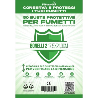 STUDIO SUPERNOVA - 50 Buste protettive Bonelli 2 (17,5 X 21,3)