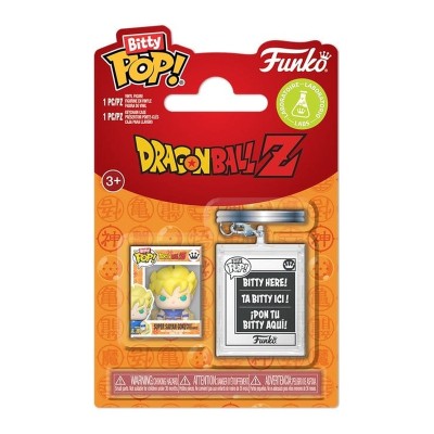 DRAGON BALL Z - Super Saiyan Goku w/KCHN Bitty POP! & Accessory Vinyl 2-Pack Funko PVC Figure 2 cm