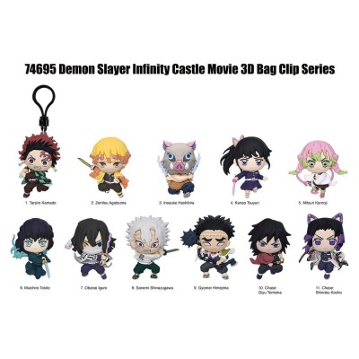 DEMON SLAYER - Foam Bag Clips Infinity Castle Serie 1 (1 clip casuale)