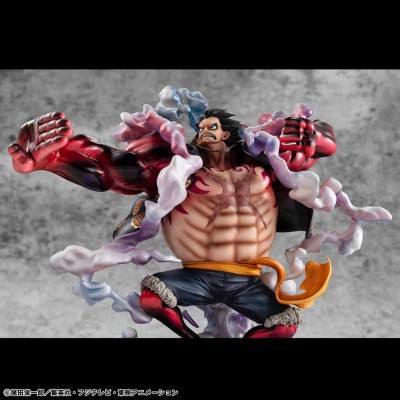 ONE PIECE - Monkey D. Luffy Gear 4 Bounce-Man 10th Limited Ver. Portrait.Of.Pirates SA-Maximum Megahouse PVC Figure 30 cm