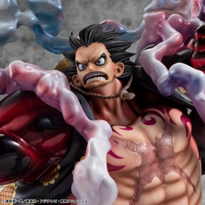 ONE PIECE - Monkey D. Luffy Gear 4 Bounce-Man 10th Limited Ver. Portrait.Of.Pirates SA-Maximum Megahouse PVC Figure 30 cm