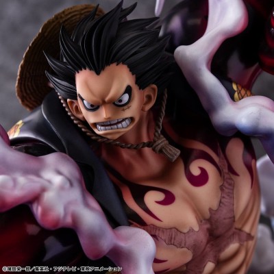 ONE PIECE - Monkey D. Luffy Gear 4 Bounce-Man 10th Limited Ver. Portrait.Of.Pirates SA-Maximum Megahouse PVC Figure 30 cm