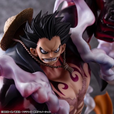 ONE PIECE - Monkey D. Luffy Gear 4 Bounce-Man 10th Limited Ver. Portrait.Of.Pirates SA-Maximum Megahouse PVC Figure 30 cm