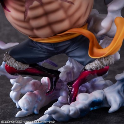 ONE PIECE - Monkey D. Luffy Gear 4 Bounce-Man 10th Limited Ver. Portrait.Of.Pirates SA-Maximum Megahouse PVC Figure 30 cm