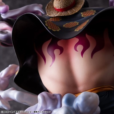 ONE PIECE - Monkey D. Luffy Gear 4 Bounce-Man 10th Limited Ver. Portrait.Of.Pirates SA-Maximum Megahouse PVC Figure 30 cm