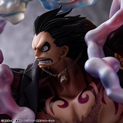 ONE PIECE - Monkey D. Luffy Gear 4 Bounce-Man 10th Limited Ver. Portrait.Of.Pirates SA-Maximum Megahouse PVC Figure 30 cm