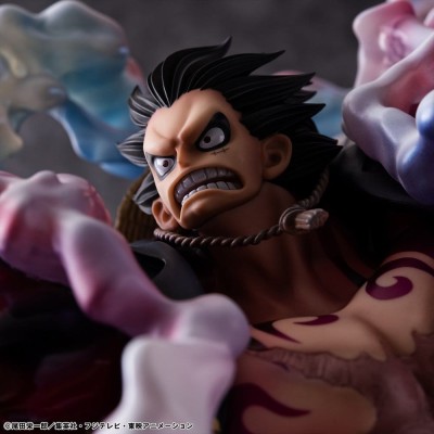 ONE PIECE - Monkey D. Luffy Gear 4 Bounce-Man 10th Limited Ver. Portrait.Of.Pirates SA-Maximum Megahouse PVC Figure 30 cm