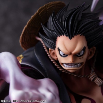ONE PIECE - Monkey D. Luffy Gear 4 Bounce-Man 10th Limited Ver. Portrait.Of.Pirates SA-Maximum Megahouse PVC Figure 30 cm