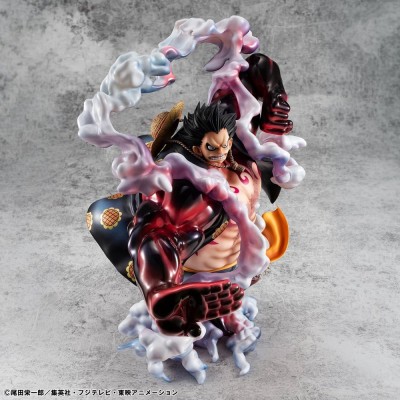 ONE PIECE - Monkey D. Luffy Gear 4 Bounce-Man 10th Limited Ver. Portrait.Of.Pirates SA-Maximum Megahouse PVC Figure 30 cm