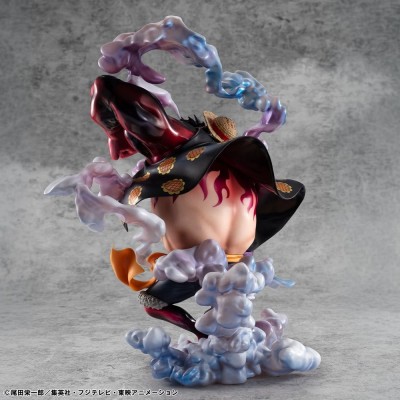 ONE PIECE - Monkey D. Luffy Gear 4 Bounce-Man 10th Limited Ver. Portrait.Of.Pirates SA-Maximum Megahouse PVC Figure 30 cm