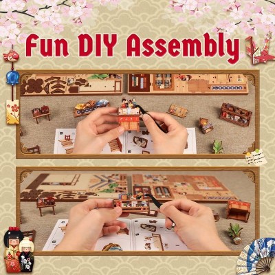 Miniature House Model Kit Tsukino Eogi-dou 19 x 14 cm