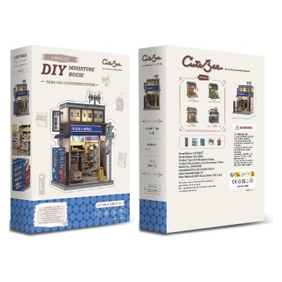 Miniature House Model Kit Beika-cho Convenience Store 22 x 15 cm